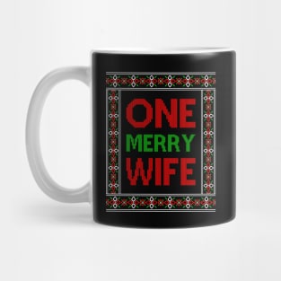 One Merry Wife Ugly Christmas Sweater Mug